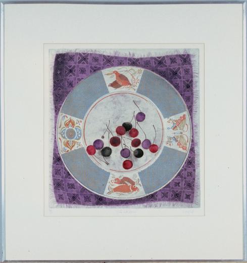 Plate with Cherries by Tift Mary