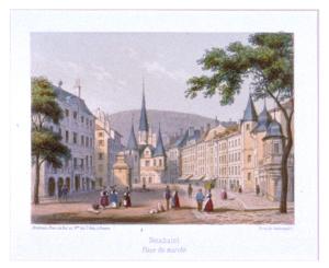 Neuchâtel. Place du marché. by Deroy Isidore Laurent