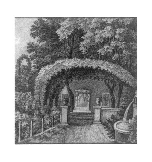 Gartenlaube (Hintere Garten des Byfang) by Huber Sophie