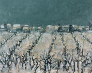 Vignoble sous la neige by Sieber Jean