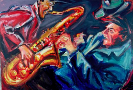 Le saxophoniste by Rechberger Georges