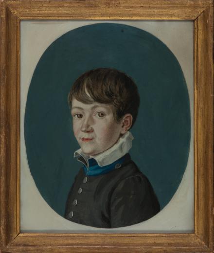 Porträt eines Bruders der Lisette Roth geb. Schneider von Biel (Profil nach links) by Roth-Schneider Lisette